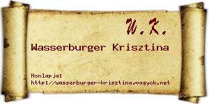 Wasserburger Krisztina névjegykártya